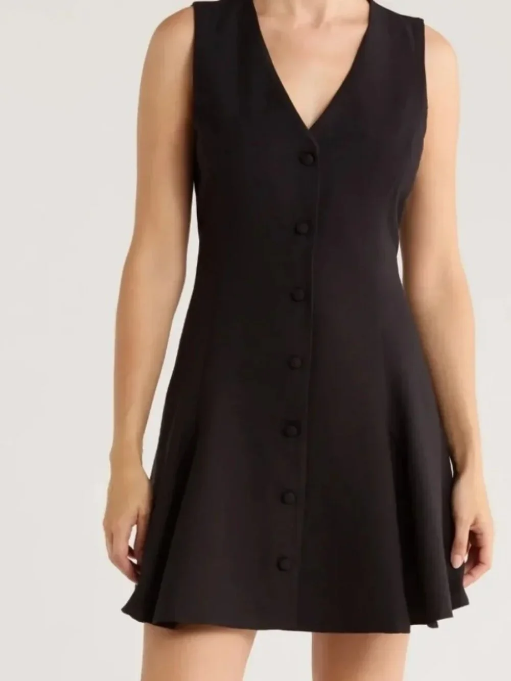 Wayf Black Sleeveless Mini Dress